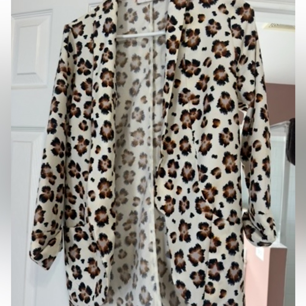 Lush Leopard Print Blazer
